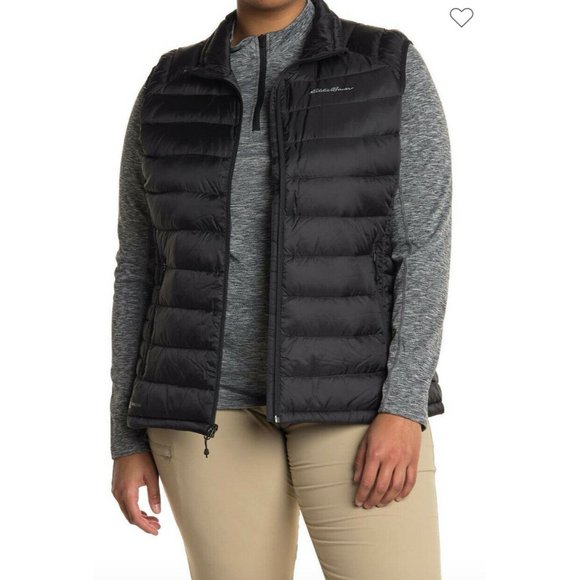 NWT Eddie Bauer Storm Down Zip Up Black Puffer Vest - 2XL $179 - Picture 1 of 7